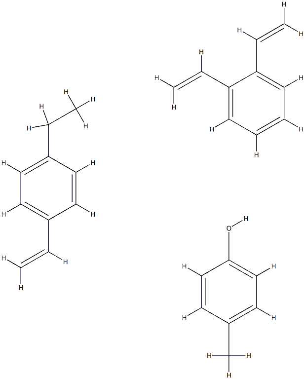 4-甲基苯酚与二乙烯苯和1-乙烯基-4-乙苯的聚合物 结构式
