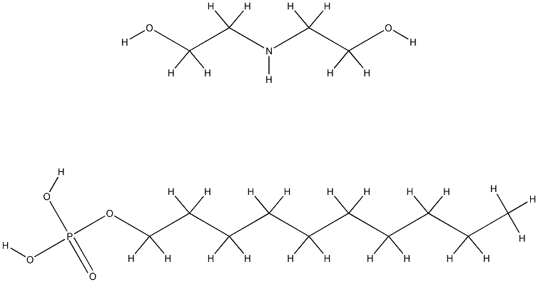 decyl dihydrogen phosphate, compound with 2,2'-iminodiethanol (1:1) 结构式