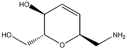 D-arabino-Hept-3-enitol, 1-amino-2,6-anhydro-1,3,4-trideoxy- (9CI) 结构式