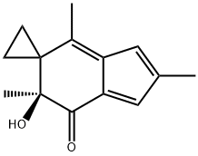 (S)-6'-羟基-2',4',6'-三甲基螺[环丙烷-1,5'-茚]-7'(6'H)-酮 结构式