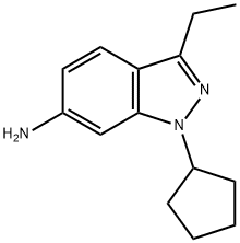 1H-Indazol-6-amine,1-cyclopentyl-3-ethyl-(9CI) 结构式