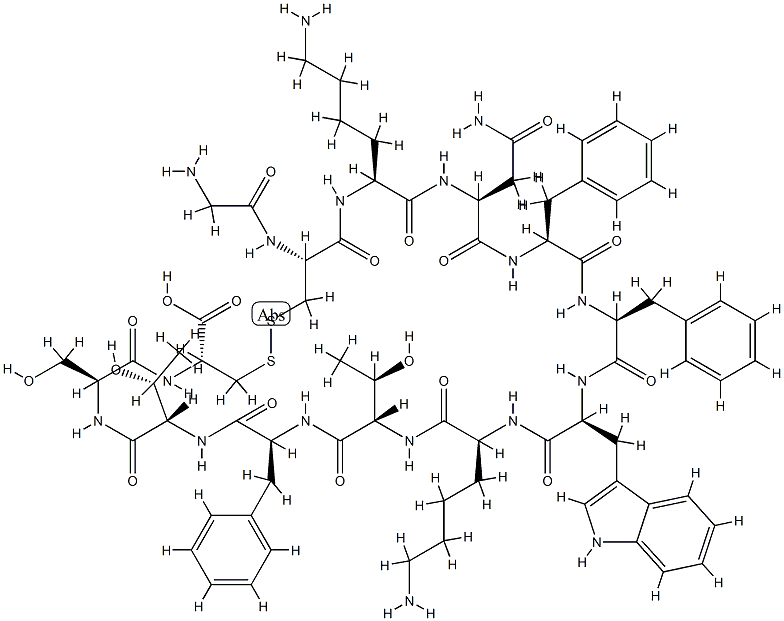 somatostatin, des-Ala(1)- 结构式