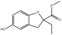 2-Benzofurancarboxylicacid,2-ethyl-2,3-dihydro-5-hydroxy-,methylester(9CI) 结构式