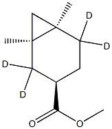 (1α,3α,6α)-1,6-Dimethyl(2,2,5,5-2H4)bicyclo[4.1.0]heptane-3-carboxylic acid methyl ester 结构式