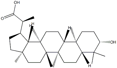 (20S)-3β-Hydroxylupan-29-oic acid 结构式