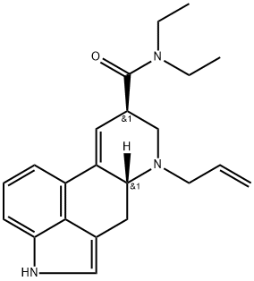 (8BETA)-9,10-二去氢-N,N-二乙基-6-(2-丙烯基)-麦角灵-8-甲酰胺 结构式