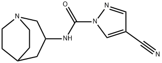 1H-Pyrazole-1-carboxamide,N-1-azabicyclo[3.2.2]non-3-yl-4-cyano-(9CI) 结构式