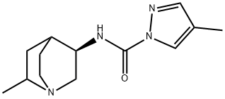 1H-Pyrazole-1-carboxamide,4-methyl-N-[(3R)-6-methyl-1-azabicyclo[2.2.2]oct- 结构式