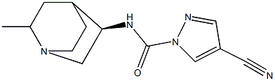 1H-Pyrazole-1-carboxamide,4-cyano-N-[(3R)-6-methyl-1-azabicyclo[2.2.2]oct- 结构式