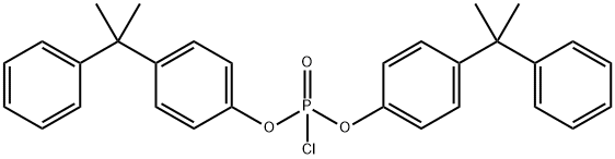Chlorophosphonic acid bis[p-(α,α-dimethylbenzyl)phenyl] ester 结构式