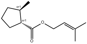Cyclopentanecarboxylic acid, 2-methyl-, 3-methyl-2-butenyl ester, (1R,2R)-rel- (9CI) 结构式