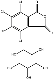 Tetrachlorophthalic anhydride, glycerin, ethylene glycol polymer 结构式