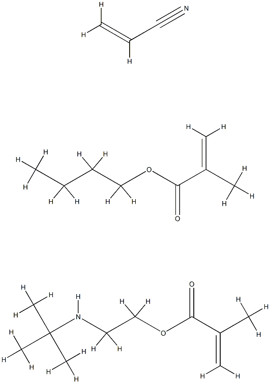 butyl 2-methylprop-2-enoate, prop-2-enenitrile, 2-(tert-butylamino)eth yl 2-methylprop-2-enoate 结构式