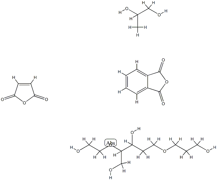4-氧杂-1,7-戊二醇和顺丁烯二酸酐的聚合物 结构式