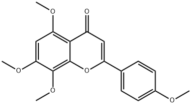 4',5,7,8-四甲氧基黄酮 结构式