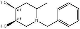 3,4-Piperidinediol, 6-methyl-1-(phenylmethyl)-, (3R,4R)-rel- (9CI) 结构式