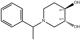 3,4-Piperidinediol, 1-(1-phenylethyl)-, (3R,4R)-rel- (9CI) 结构式