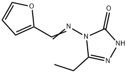 3H-1,2,4-Triazol-3-one,5-ethyl-4-[(2-furanylmethylene)amino]-2,4-dihydro-(9CI) 结构式