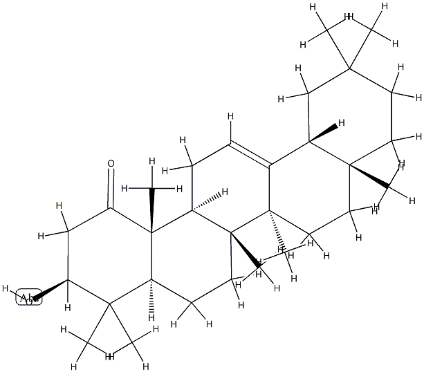 3β-Hydroxyolean-12-en-1-one 结构式