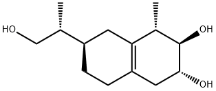 (1S)-1,2,3,4,5,6,7,8-Octahydro-1-methyl-7β-[(R)-1-methyl-2-hydroxyethyl]-2β,3α-naphthalenediol 结构式