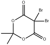 5,5-二溴-2,2-二甲基-4,6-二酮-1,3-二氧杂环己烷 结构式