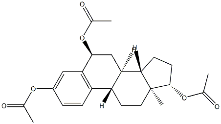 1,3,5(10)-Estratriene-3,6α,17β-triol triacetate 结构式