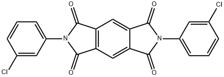 2,6-Bis(3-chlorophenyl)benzo[1,2-c:4,5-c']dipyrrole-1,3,5,7(2H,6H)-tetrone 结构式