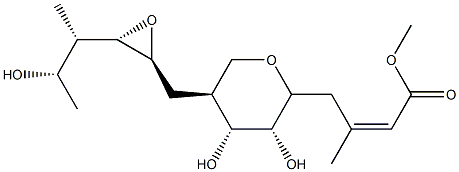 (Z)-3-Methyl-4-[(2S)-tetrahydro-3α,4α-dihydroxy-5β-[[(2S,3S)-3α-[(1S,2S)-2-hydroxy-1-methylpropyl]oxiran-2β-yl]methyl]-2H-pyran-2β-yl]-2-butenoic acid methyl ester 结构式