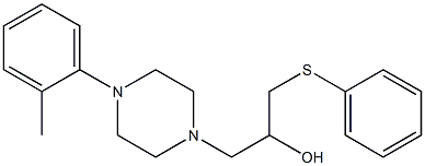 α-[(Phenylthio)methyl]-4-(o-tolyl)-1-piperazineethanol 结构式