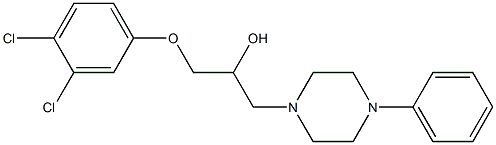 α-[(3,4-Dichlorophenoxy)methyl]-4-phenyl-1-piperazineethanol 结构式