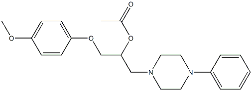 α-[(4-Methoxyphenoxy)methyl]-4-phenyl-1-piperazineethanol acetate 结构式