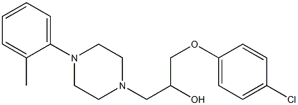 α-[(4-Chlorophenoxy)methyl]-4-(o-tolyl)-1-piperazineethanol 结构式