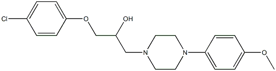 α-[(4-Chlorophenoxy)methyl]-4-(4-methoxyphenyl)-1-piperazineethanol 结构式