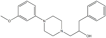 α-Benzyl-4-(3-methoxyphenyl)-1-piperazineethanol 结构式
