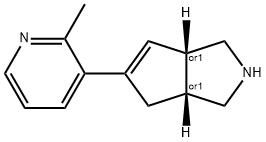 Cyclopenta[c]pyrrole, 1,2,3,3a,4,6a-hexahydro-5-(2-methyl-3-pyridinyl)-, (3aR,6aS)-rel- (9CI) 结构式