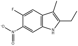 1H-Indole,2-ethyl-5-fluoro-3-methyl-6-nitro-(9CI) 结构式