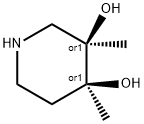 3,4-Piperidinediol, 3,4-dimethyl-, (3R,4S)-rel- (9CI) 结构式