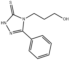 3-(3-phenyl-5-sulfanyl-4H-1,2,4-triazol-4-yl)-1-propanol 结构式