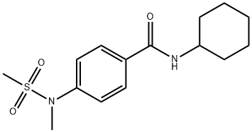 N-cyclohexyl-4-[methyl(methylsulfonyl)amino]benzamide 结构式