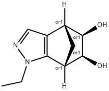 4,7-Methano-1H-indazole-5,6-diol,1-ethyl-4,5,6,7-tetrahydro-,(4R,5R,6S,7S)-rel-(9CI) 结构式