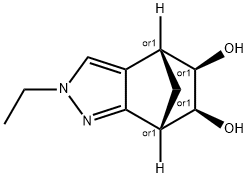 4,7-Methano-2H-indazole-5,6-diol,2-ethyl-4,5,6,7-tetrahydro-,(4R,5R,6S,7S)-rel-(9CI) 结构式