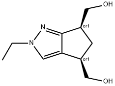 4,6-Cyclopentapyrazoledimethanol,2-ethyl-2,4,5,6-tetrahydro-,(4R,6S)-rel-(9CI) 结构式