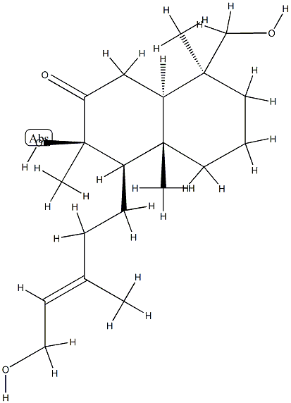 (3R)-3,4,4a,5,6,7,8,8aβ-Octahydro-3α-hydroxy-8α-hydroxymethyl-4α-[(E)-5-hydroxy-3-methyl-3-pentenyl]-3,4aα,8-trimethylnaphthalen-2(1H)-one 结构式