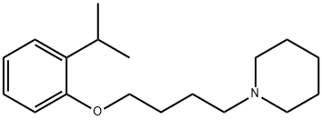 2-isopropylphenyl 4-(1-piperidinyl)butyl ether 结构式