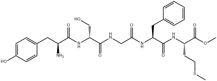 L-Tyr-D-Ser-Gly-L-Phe-L-Met-OMe 结构式