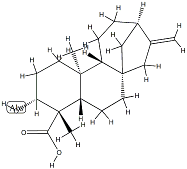 (3ALPHA,4ALPHA)-3-羟基贝壳杉-16-烯-18-酸 结构式