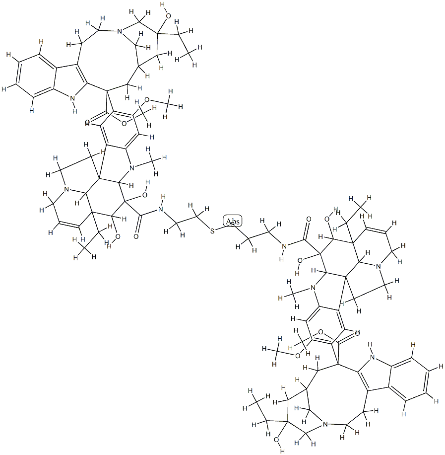 bis(N-ethylidene vindesine)disulfide 结构式