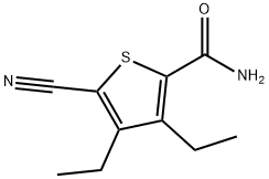 2-Thiophenecarboxamide,5-cyano-3,4-diethyl-(9CI) 结构式