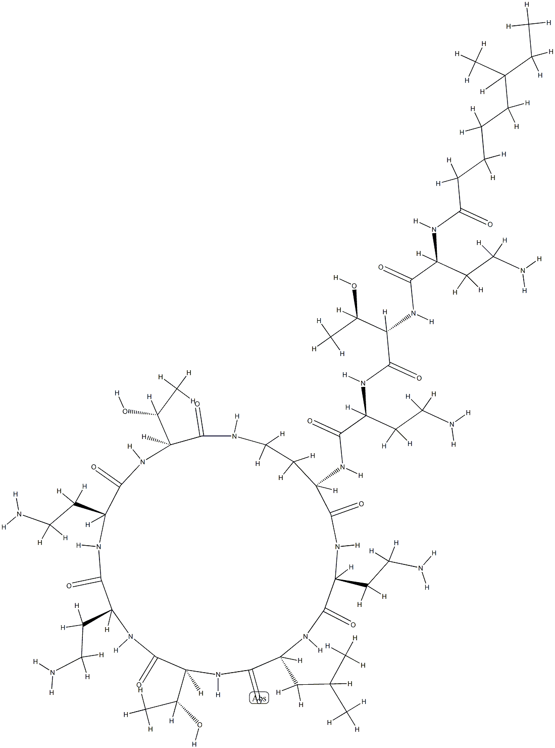 多黏菌素 M 结构式