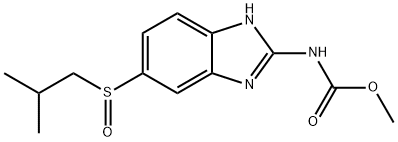 5(6)-isobutylsulfinyl-2-carbomethoxyaminobenzimidazole 结构式